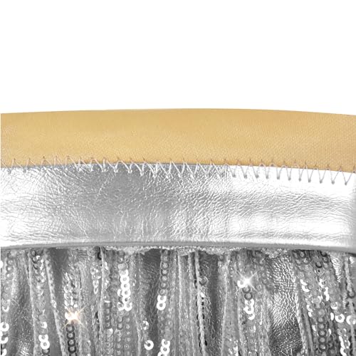 VERISSON Point Toe High Heeled Rinestones Tassels Boots with Glitter Fringe3