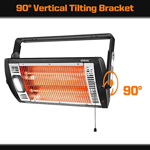 Electric Garage Heaters for Indoor Use, 1500W/750W Ceiling Mounted