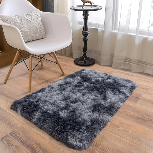 Tapis pelucheux à poils longs épais et soyeux pour salon