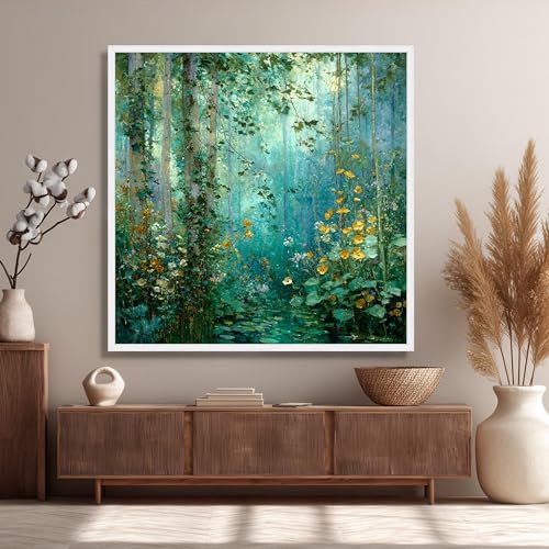 Ruisseau forestier pour habiller un mur vide avec un tableau nature zen