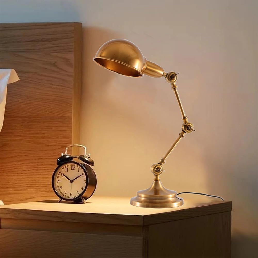 Lampada da scrivania Vintage con Braccio oscillante Regolabile a Collo D'Oca, lampade da Tavolo da Architetto, Camera da Letto, Comodino, Lampada da Comodino per Ufficio Domestico, Lavoro, Studio,