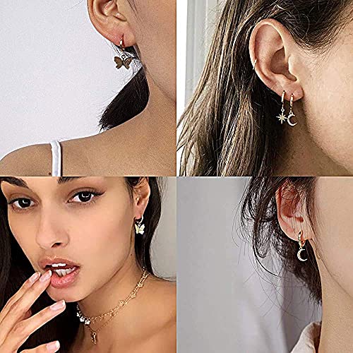 Image of Shining Diva Fashion Stylish Combo Metal Earrings for Women and Girls