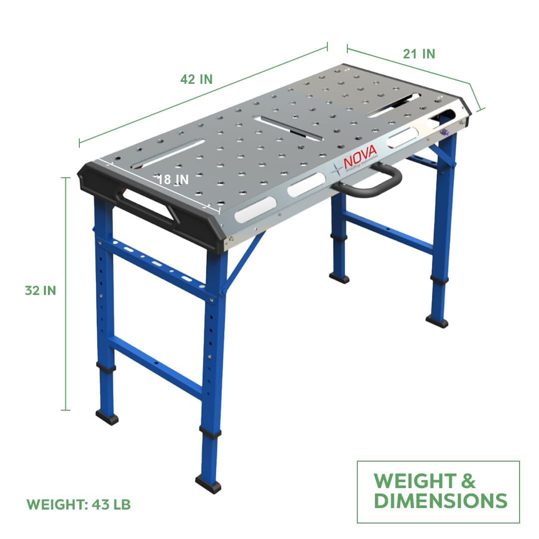 NOVA Heavy-Duty Welding Table with Folding Legs - Amazon.com