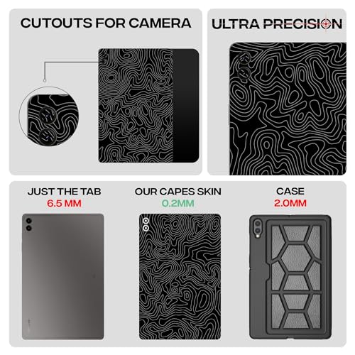 Image of Capes Tablet Skins Compatible with Samsung Galaxy Tab S9 FE Plus | Ultra-Thin Protective Film | Anti-Scratch Vinyl Decal Skin | Not Case /Cover (Galaxy, Back Skin + S Pen Skin)