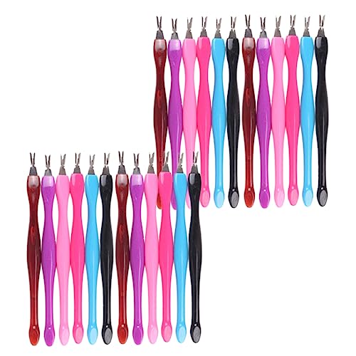 Didiseaon Nail Art Tool Set 48pcs Dead Skin Fork Cuticle Remover Trimmer Pusher for Women Pointed