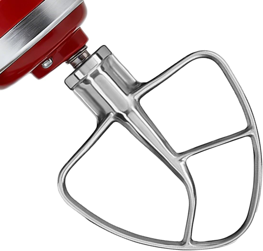 Stainless Steel Flat Beater for KitchenAid, 4.5-5QT Tilt-Head Mixer Replacement Paddle Attachment, Dishwasher Safe & Food-Grade Durable