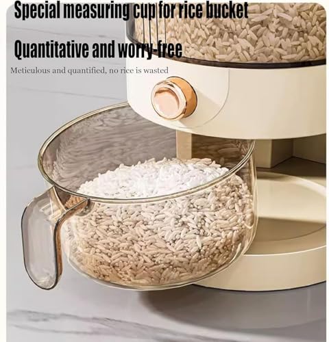 Dispensador de arroz multiusos hermético blanco de 5 kg 5