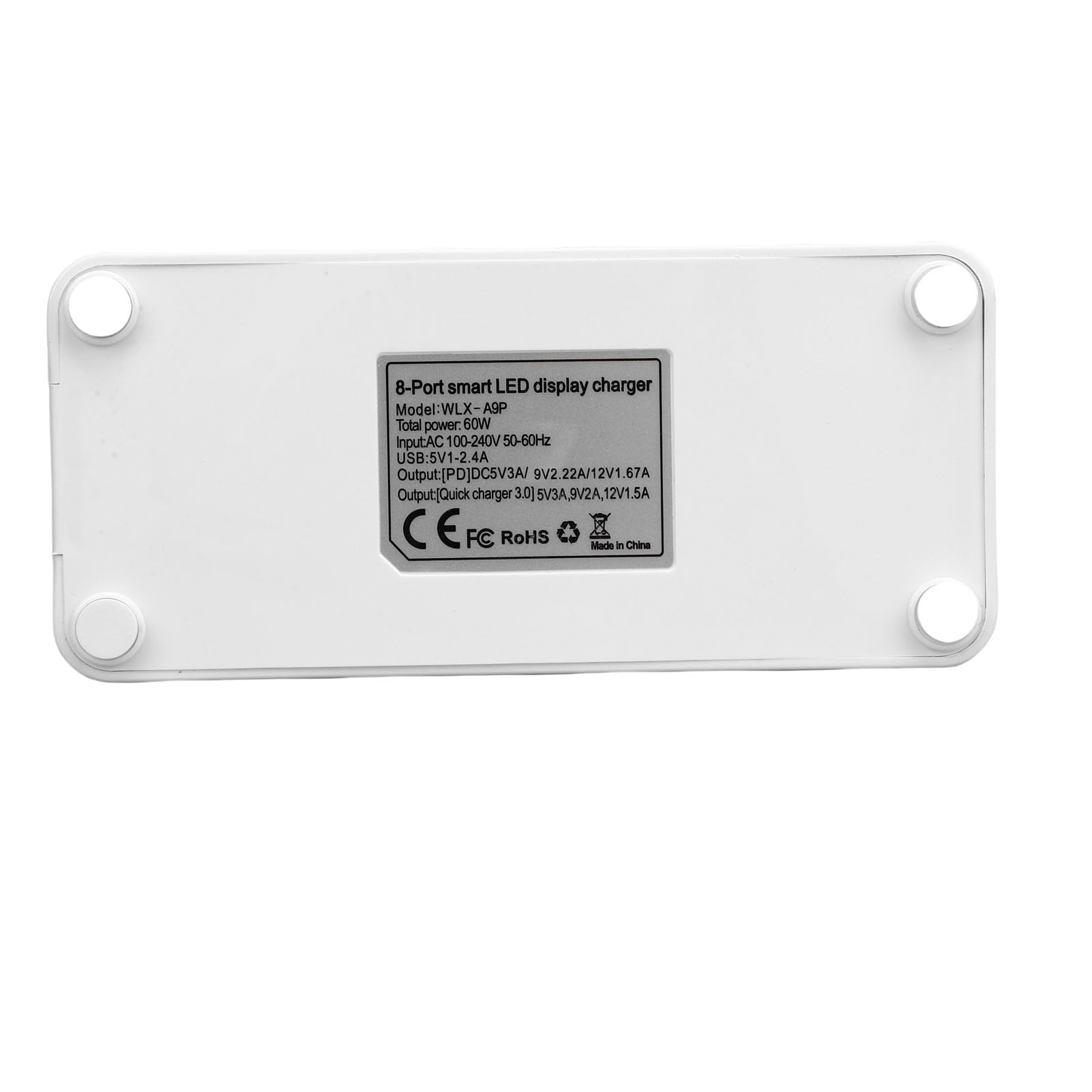 Brrnoo Hub Caricabatterie USB C da 60 W, Stazione di Ricarica Rapida Portatile con di Protezione Multipla per Laptop e Ufficio Domestico (Spina europea)