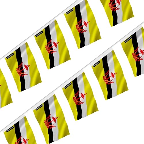 Guirlande drapeau Brunei 18x28cm pavillon décoration exposition 20pcs
