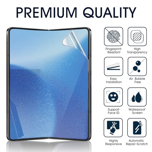 nulala [2 Sets Flexible Screen Protector for Samsung Galaxy Z TriFold,Fingerprint Unlock,High Sensitivity,Bubble Free,Clear HD Soft TPU Protective Film for Samsung Z TriFold by nulala - Used condition - Image 2