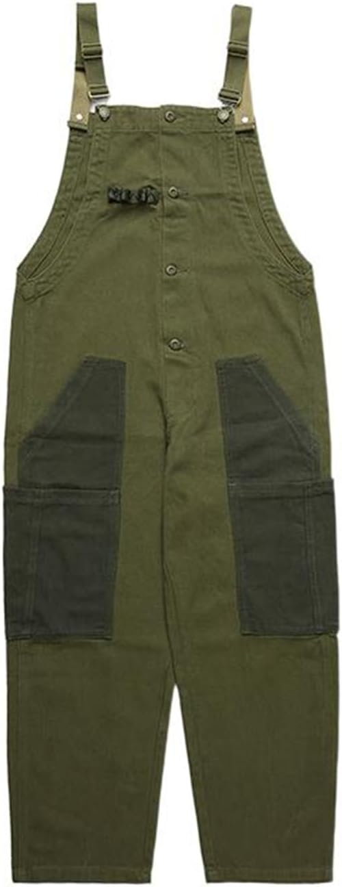 Spring & Summer Japanese-Style Vintage Overalls - Large Pocket Straight-Leg Pants
