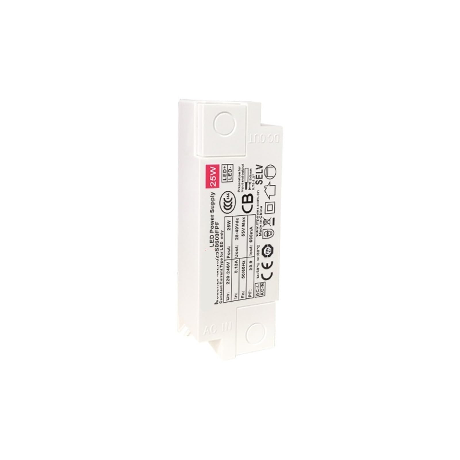 Fuente de alimentación de conducción de luz de panel LED downlight de alto PF 20-25W