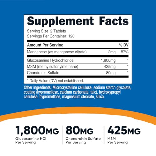Nutricost Glucosamine with Chondroitin & MSM