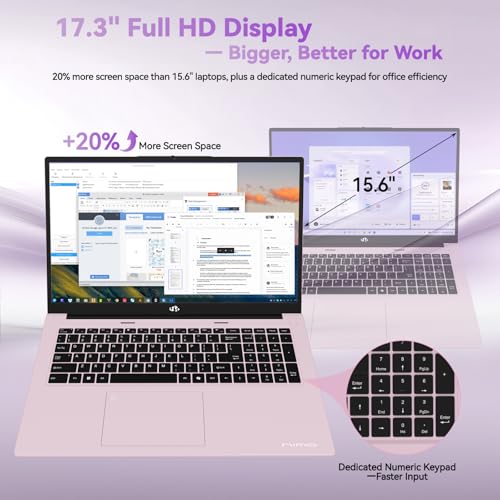 NIMO 2025 Gaming-Laptop, 17 Inch AMD Ryzen 7 7735HS 64GB