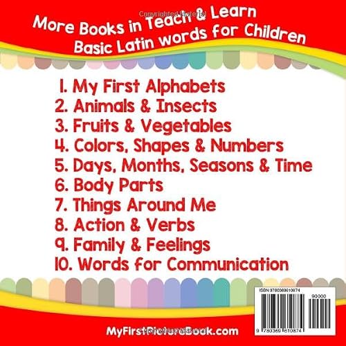 My First Latin Days, Months, Seasons & Time Picture Book with English Translations (Teach & Learn Basic Latin words for Children)