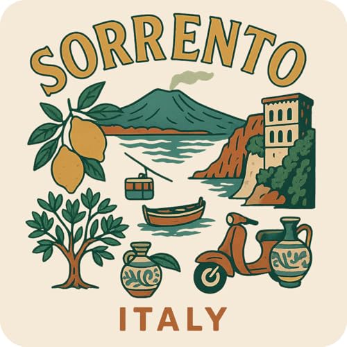 Imán Vinilo Souvenir Sorrento Italia 3 Pulgadas miniatura 1