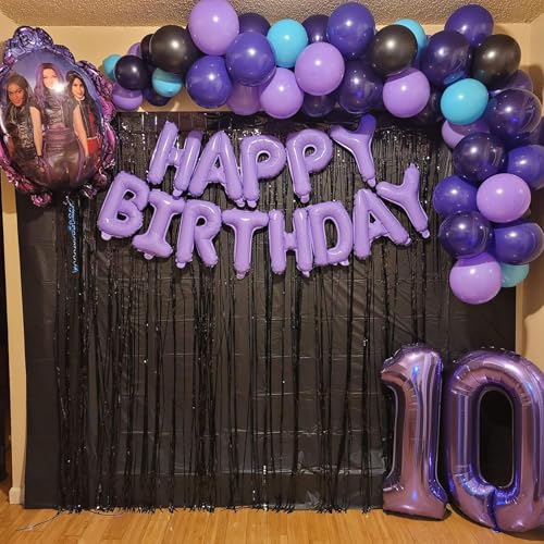 Image of Purple 0 Number Foil Balloon with Crown & Base Balloons | 32 Inch Helium Supported for Birthday, Anniversary, Baby Shower Decoration - Pack of 14