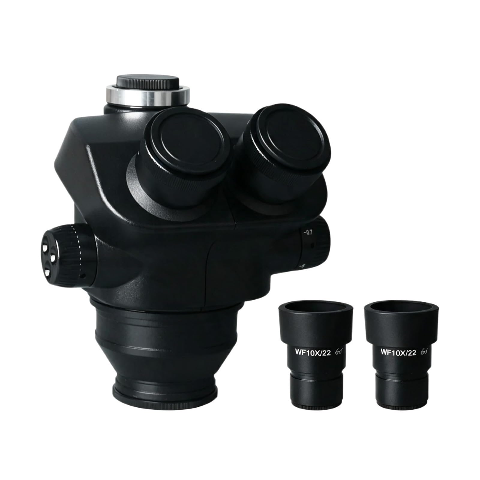 Testa for microscopio stereo con zoom trinoculare simul-focale 7X-50X