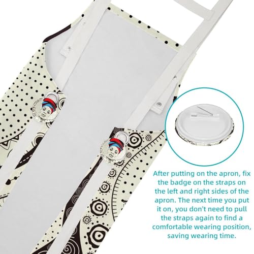 Tablier de serveuse multicolore avec broches pour restaurant et bar - 5