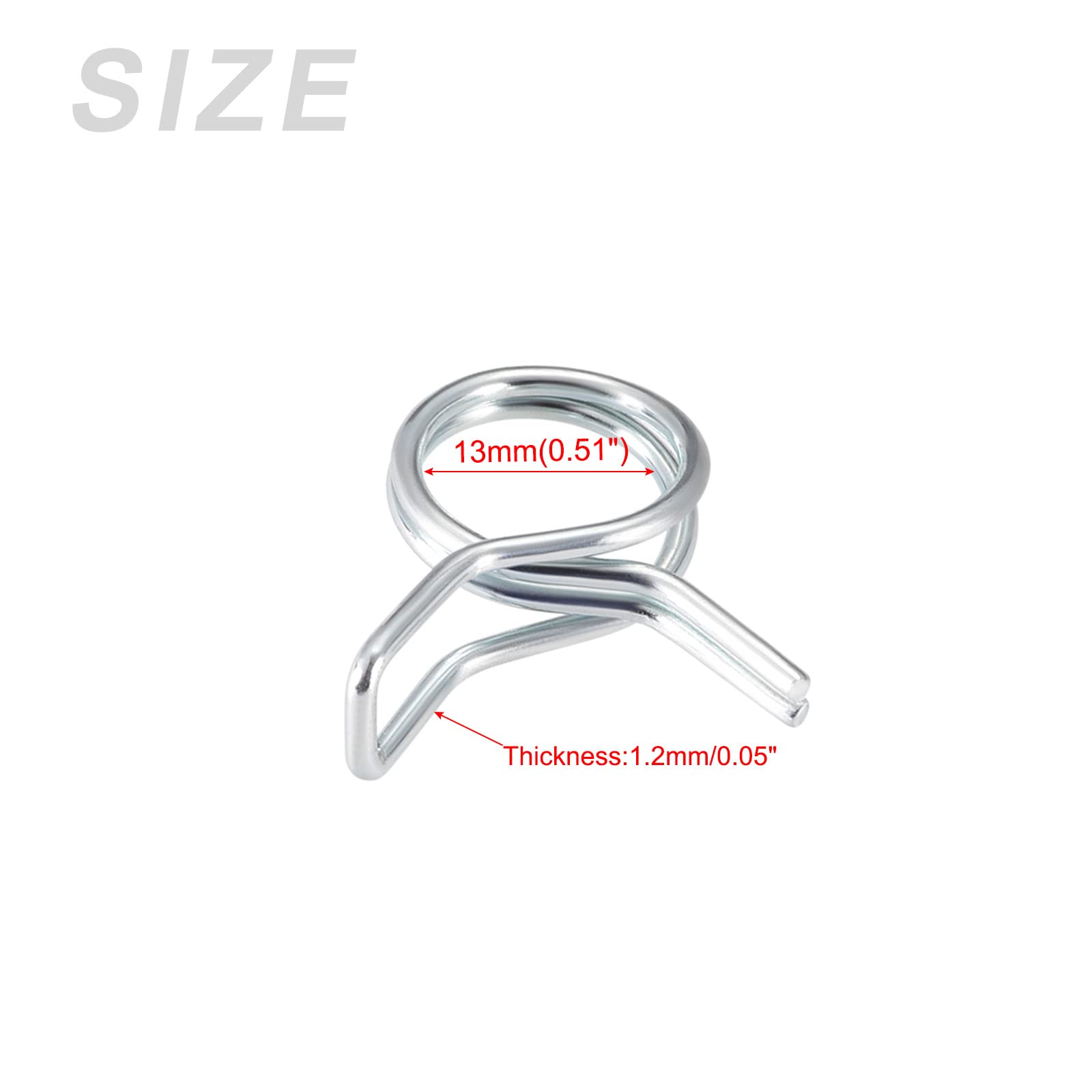 10 Colliers De Serrage Ressort 65Mn – Diamètre Int 13mm, Pour Tubes OD 14-15,5mm