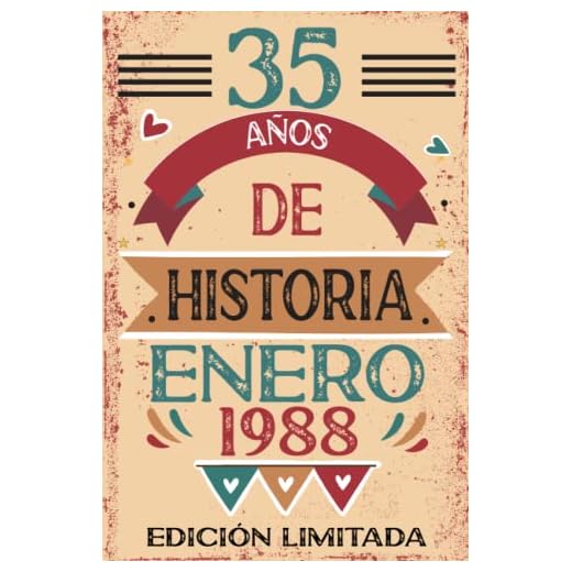 35 Años De Historia Enero 1988: Libro de visitas, cuaderno, 110 páginas de felicitaciones, idea de regalo, regalo Para la esposa, novia, mujer, La madre