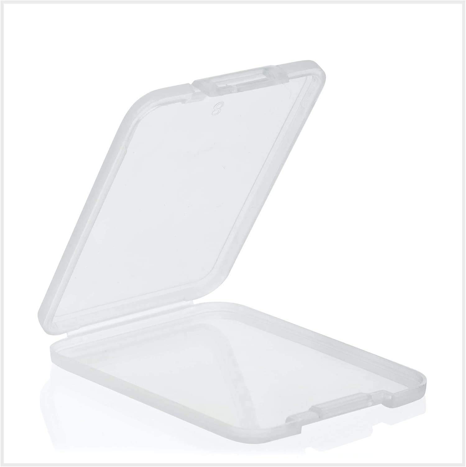 (200 Pack) Clear Slim Shatter Wallet Containers - 53 x 37 x 4.5mm - SD Card Case