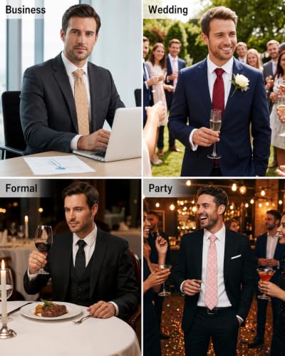Image of WeiShang Neckties for Men, Classic Formal Tie