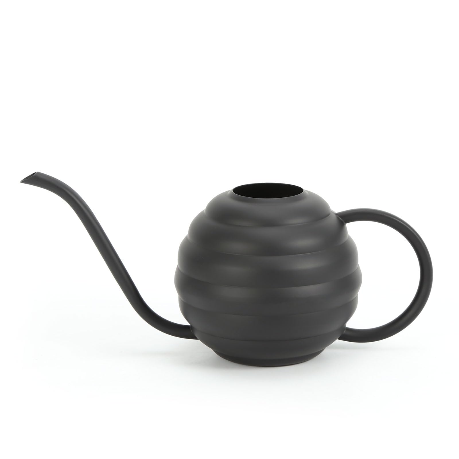 Lianshi Innaffiamento per piante,400 ml,Vaso per annaffiatura satinato in stile vintage,Opaco (nero)