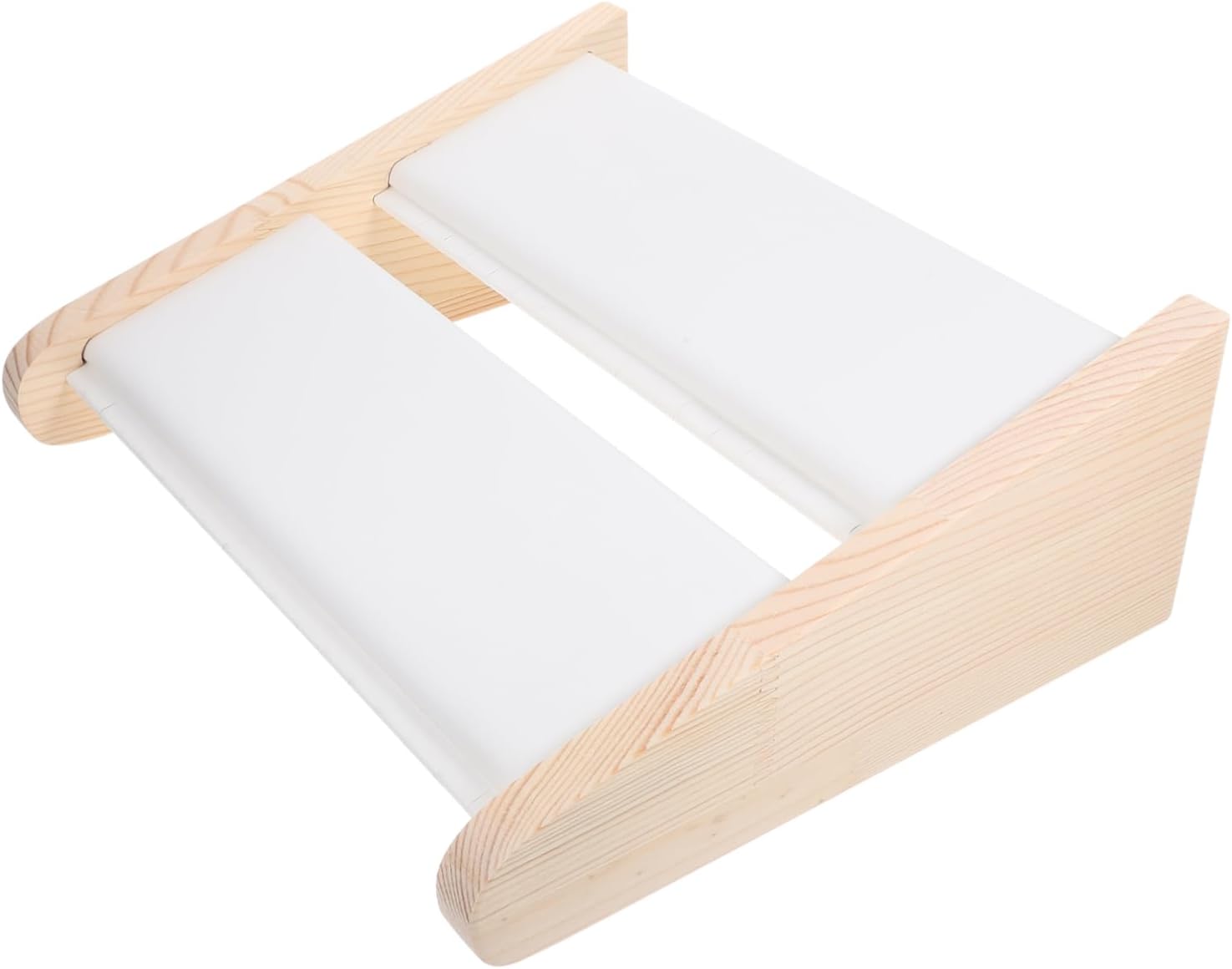 VALICLUD Minimalist Solid Wood Necklace Display Stand Jewelry Organizer Rack for Pendants and Chains Smooth Surface Holder for Elegant Desktop Storage and Neat Jewelry Arrangement