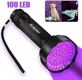 Anipaw Black Light UV Flashlight, Portable 100 LED UV Light Blacklight Detector