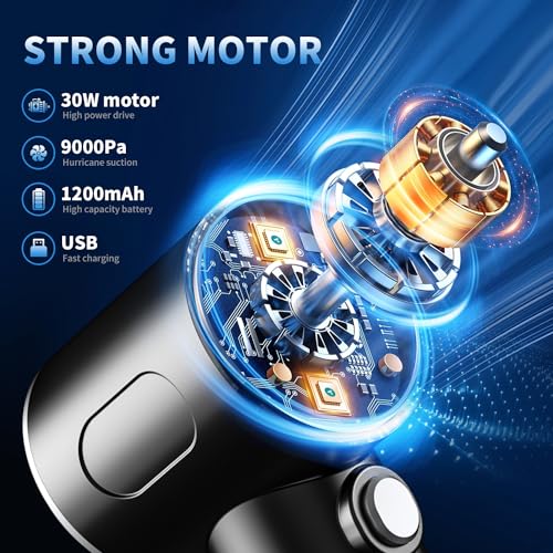 ODISTAR 3-in-1 Computer Vacuum Cleaner for PC Cleaning and Keyboard Cleaner, Wireless Handheld Car Vacuum Cleaner with 50000RPM Compressed Air -... - Image 5