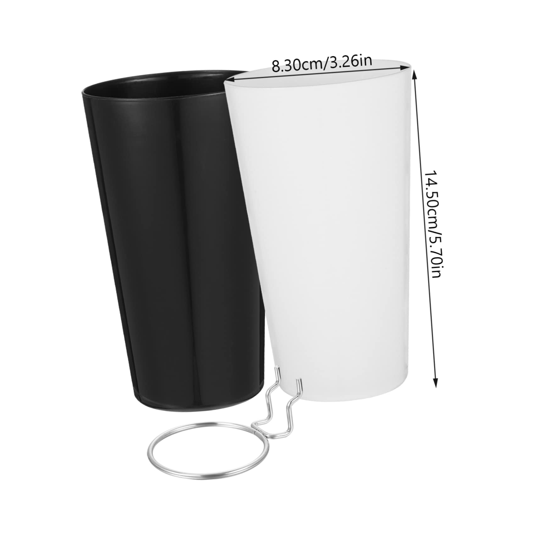 Alipis 4 Black 4 White 500ml Storage Cup Set for White Pegboard Craft Organizers Garage Storage