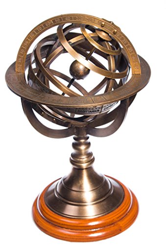 Esfera armilar de latón para decorar despachos elegantes con estilo steampunk 2