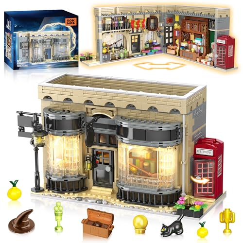 Image of ROKAFU Magic Shop Building Block, Wizard Shop Building Set 2-in-1 Playset, Magic Shop Building Kit Playset, Xmas Gift for Ages 12 +, Wizard Gift for Kids & Fans (1368 PCS)
