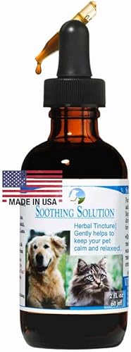 Vitality Science Solución calmante de tintura de hierbas para gatos y perros | Mantiene a tu mascota tranquila y relajada | Ayuda suave para dormir