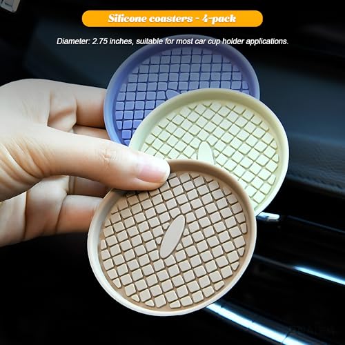 Portavasos para carro en silicona 4 piezas 2.75 pulg miniatura 4