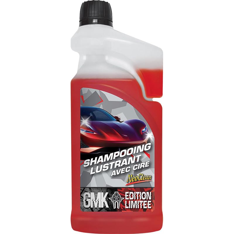 NeoCleanShampoo with Wax, GMK 1 Litre Removes Road Foil, Protects Glossy, Manual or High Pressure Application, Water Repellent Effect