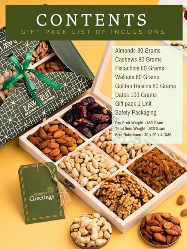 Image of Hyperfoods Dry Fruits Gift Pack DryFruits Gifts For Employees Pack of 6 Dry Fruits Gift Pack Hampers For Family