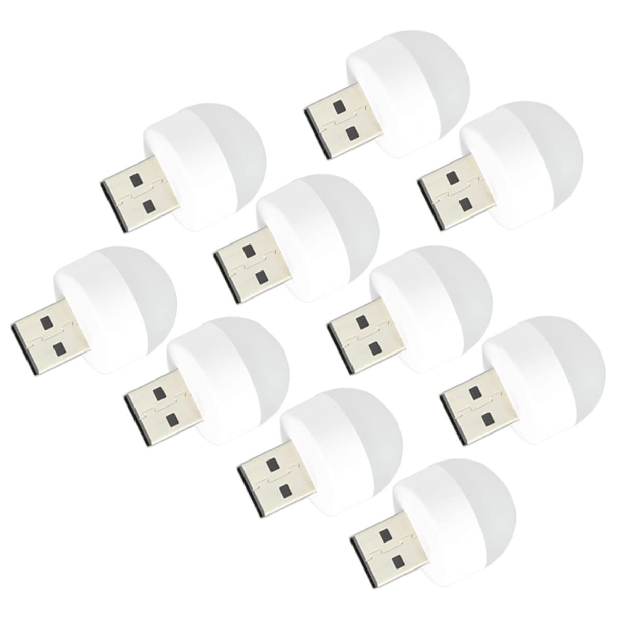 KICHOUSE 10pcs Night Lights Led Mini Night Lights Rechargeable for Home Car Dorm Stairs Baby Room Safe Easy to Use