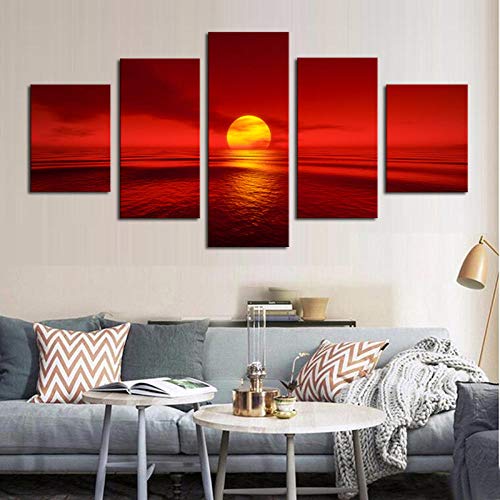 13Tdfc Cuadros Impresos En Lienzo Que Brillan En La Oscuridad 150X80Cm 5...