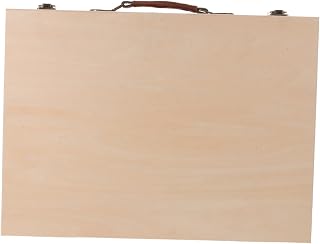 DOITOOL Vintage Rectangle Wooden Photo Storage Box with Flip Lid