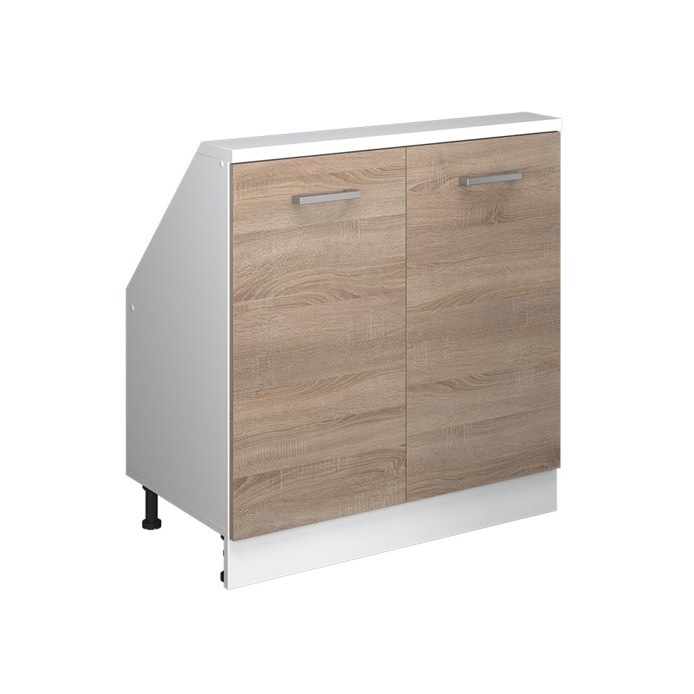 Vicco Wardrobe for sloping ceiling Rion, Sonoma/White