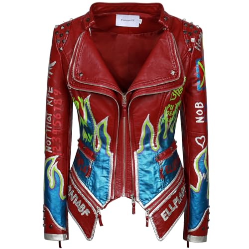 【punk leather jaket short】 51CYtLXxzlL.jpg