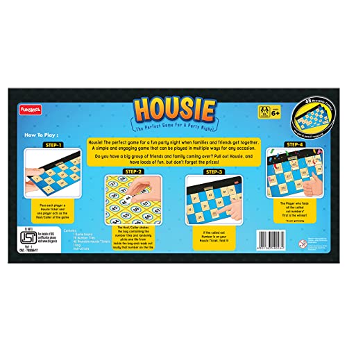 Image of Funskool India Ltd. Kid Games Housie The Perfect Game for A Party Night!,2 Players, Ages 6 Years and Above