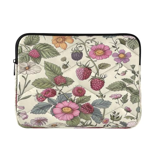 Funda para portátil 13-14 pulg impermeable patrón frambuesas