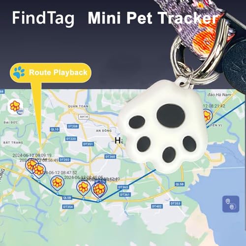 Starnearby Mini GPS Tracker Katzen Hunde Ohne ABO Kompatibel mit iOS oder Android mit Reflektierend Halsband Katze IP67 Wasserdicht Katzentracker Katzenhalsband mit GPS (2 Stück für Android)
