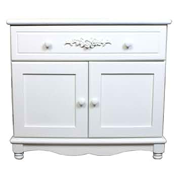 Amazon.co.jp: シャビーシック 木製 キャビネット ホワイト［幅