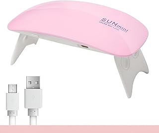 جهاز مجفف أظافر صغير بالأشعة فوق البنفسجية لعلاجات الجل: مصباح أظافر LED بقوة 6 وات مصمم لتجفيف طلاء الأظافر الجل بسرعة وكفاءة، مثالي للاستخدام المنزلي وصالونات الأظافر الاحترافية، متعدد