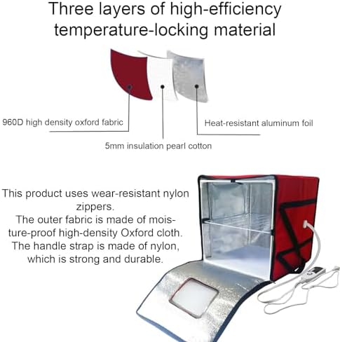 Temperature-Controlled Dough Proofing Box, Foldable Bread Proofer with Internal Shelf for Sourdough, Pizza, Yogurt & Natto – Perfect for Home Baking Enthusiasts