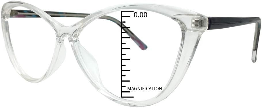 ProEyes Octans, Progressive Blue Light Blocking Readers, 0 Strength on Top Lens (4 Violet, 2.25 x)